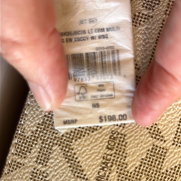 Michael Kors Cream Monogram Shoulder Bag - Picture 2 of 14